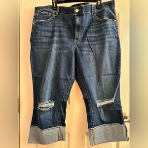 Evri midrise capri, medium blue, size 20